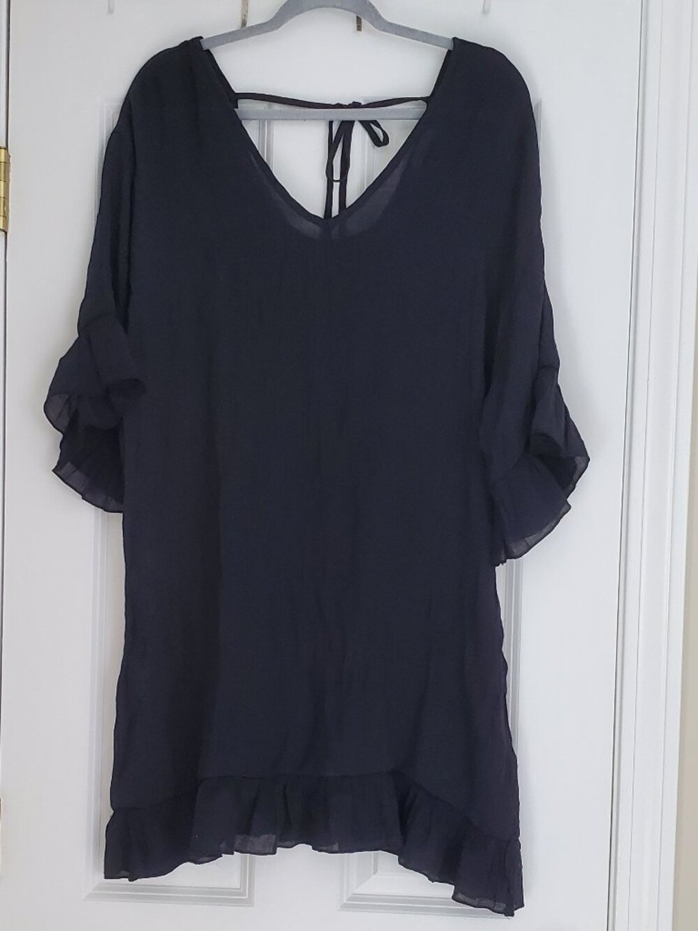 Ekouaer Lightweight Ruffled Swim Beach Cover Up